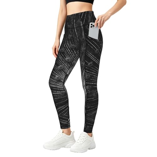 Pantalones de yoga incoloros mallas deportivas con bolsillo ropa de entrenamiento mujer
