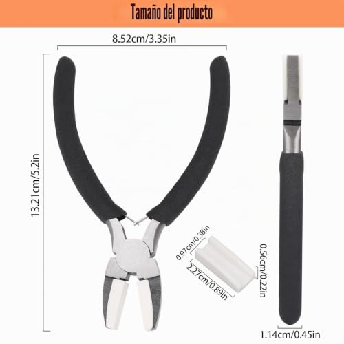 Miniatura 2 de Alicates De Nailon Para Hacer Joyas, Herramientas De Acero Al Carbono Para Abalorios, Bucles, Moldear Alambre