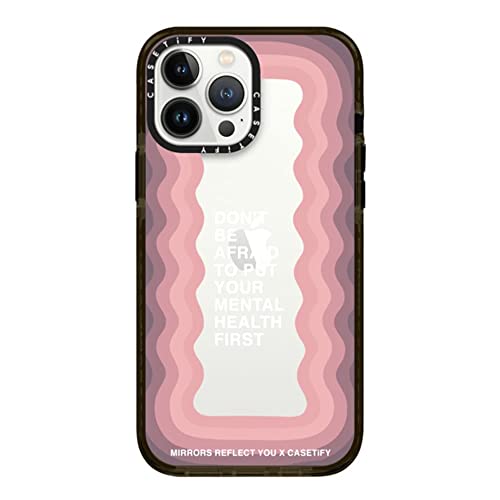 CASETiFY �C���p�N�g�P�[�X iPhone 13 Pro Max - Don't Be Afraid By Mirrors Reflect You - �N���A �u���b�N