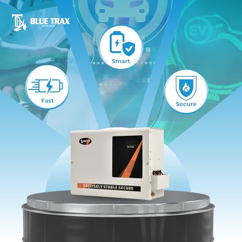 Image of BLUETRAX 7.5 KVA Heavy Duty Digital Voltage Stabilizer (6000W) | 90-500V Wide Input Range | Double Phase Mainline Hanging Stabilizer for Home & Office | 10 Years Warranty