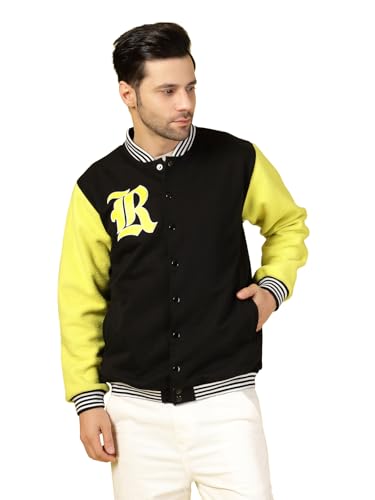Image of Rigo Varsity Jacket for Men | Streetwear Varsity Jacket | Puff Print Varsity Jacket | Oversized Varsity Jacket for Men