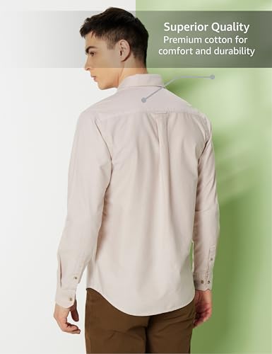 Image of Symbol Premium Men Stylish Solid All Day Fresh Buttondown Casual Shirt - Regular Fit | Plain | Full Sleeve | Cotton Semi Formal Wear (Available in Plus Size & Combo Pack)