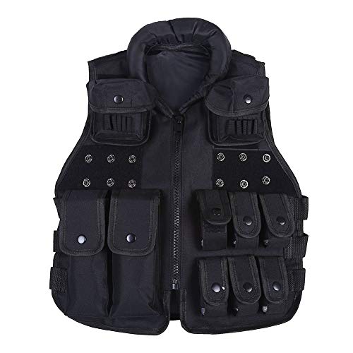 Colete tático para crianças Qii lu Kid Tactic Military Combats Training Games 600D Nylon colete infa