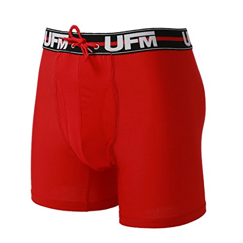 UFM 6” Athletic Boxer Briefs for Men - Poly-Spandex Mens Underwear - Men's Boxer Briefs - Moisture Wicking Mens Boxers - Gen32