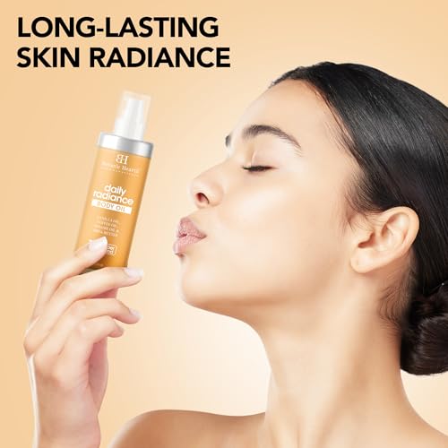 Image of Botanic Hearth Daily Radiance Body Oil for Glowing Skin with Vanilla, Coffee & Sesame Oil | Deep Moisturizing After Bath Body Massage Oil for Women & Men | 100ml