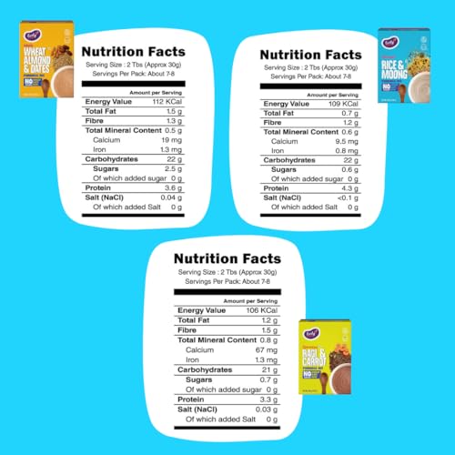 Image of Early Foods - Combo of Porridges (Sprouted Ragi & Carrot, Rice & Moong, Wheat Almond & Date)|Vegan|Ragi malt|Cereals For Kids