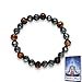 Bracelet Pierre Naturelle Hématite Oeil De Tigre Protection Chakra Bracelets En Véritables Pierres Perles Naturelles 8 mm Élastique Extensible Cadeau Reiki Unisexe Homme Femme Couple Marque Française