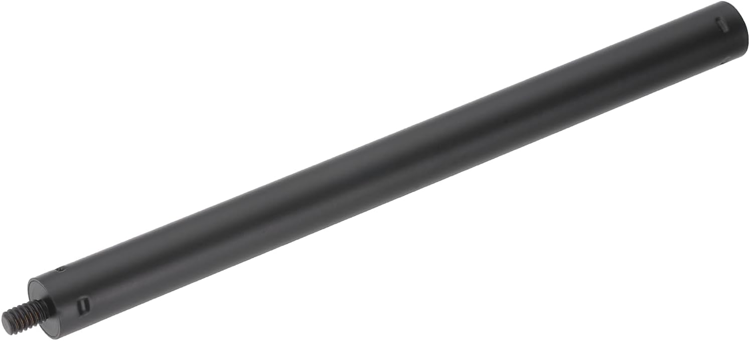 MECCANIXITY Metal Microphone Stand Extension Tube 1/4" Male to 3/8" Female Mic Extension Pipe Stand Extenders Screw Rods for Extended Microphone, 8.27x0.6 Inch, Black