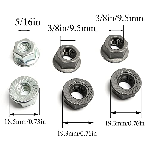 Pro Bamboo Kitchen 3 Sizes 304 Stainless Steel Bicycle Hub Flange Axle Nut Kit With Safety Washers For Front And Rear Bike Wheel #TOP2