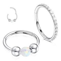 Silver-CZ+White Opal