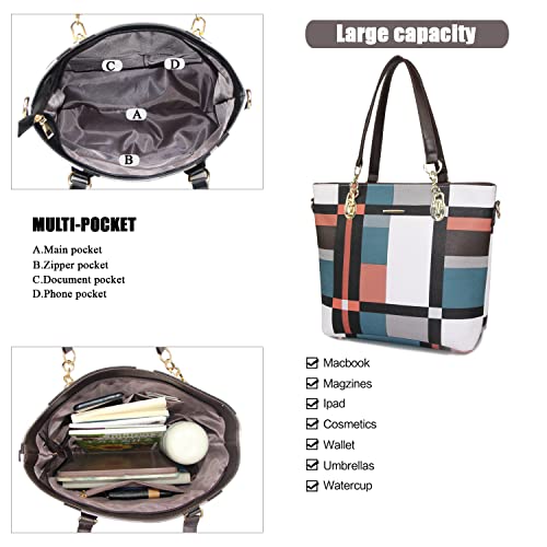 Image of OTMIPIML Purses and Handbags for Women Synthetic Leather Tote Crossbody Bags Satchel Purses Set 6pcs | Set