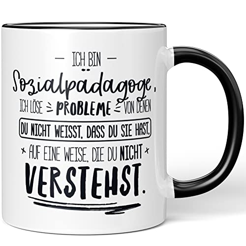 JUNIWORDS Tasse, Ich Bin Sozialpädagoge, ich löse Probleme, von denen