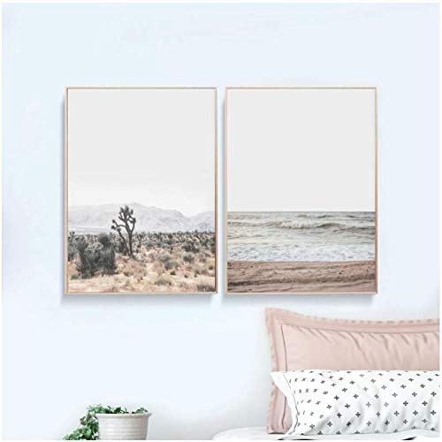 Art mural désert de Californie poster plage peinture toile 50x70