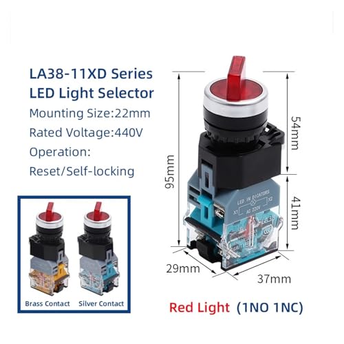 Interruptor de perilla LA38-11XD para solucionar fallos de encendido en maquinaria 12V 2