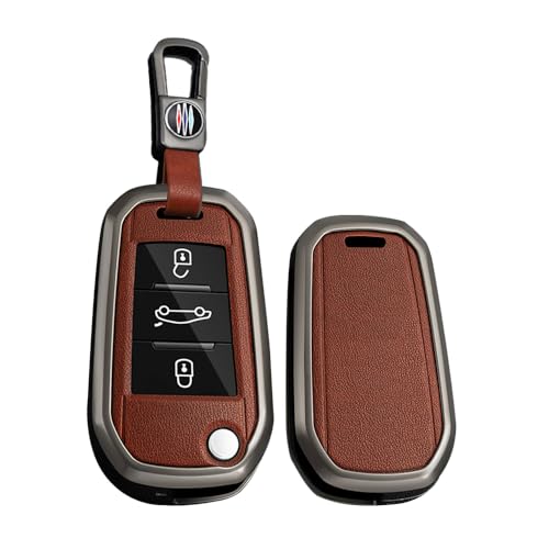 Coque de clé de voiture intelligente Peugeot 3008 étui cuir Citroën Cactus