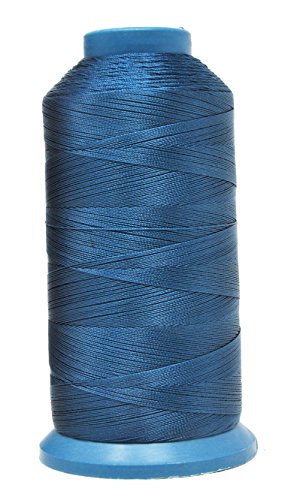 Mandala Crafts Size 69 210D T70 Bonded Nylon Thread - Airforce Blue 1500 YDs Tex 70 Heavy Duty Sewing Threads for Leather, Jeans, Weaving, Outdoor Marine Upholstery