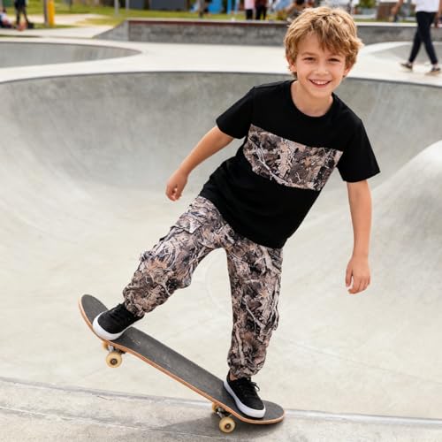 Image of 5-12 Years Boys Clothing Set Camo Hoodie & Cargo Pants Outfits Set 2025 Fashion Clothing