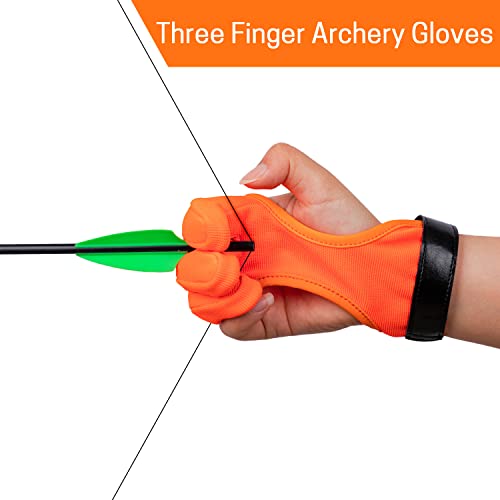 Viseman Archery Gloves, Fingers Tabs, Archery Protective Gear Accessories, Archery Training Tool, Outdoor Archery Gloves Shooting Hunting Targeting, Compound Recurve Bow And Arrow Protector #TOP3