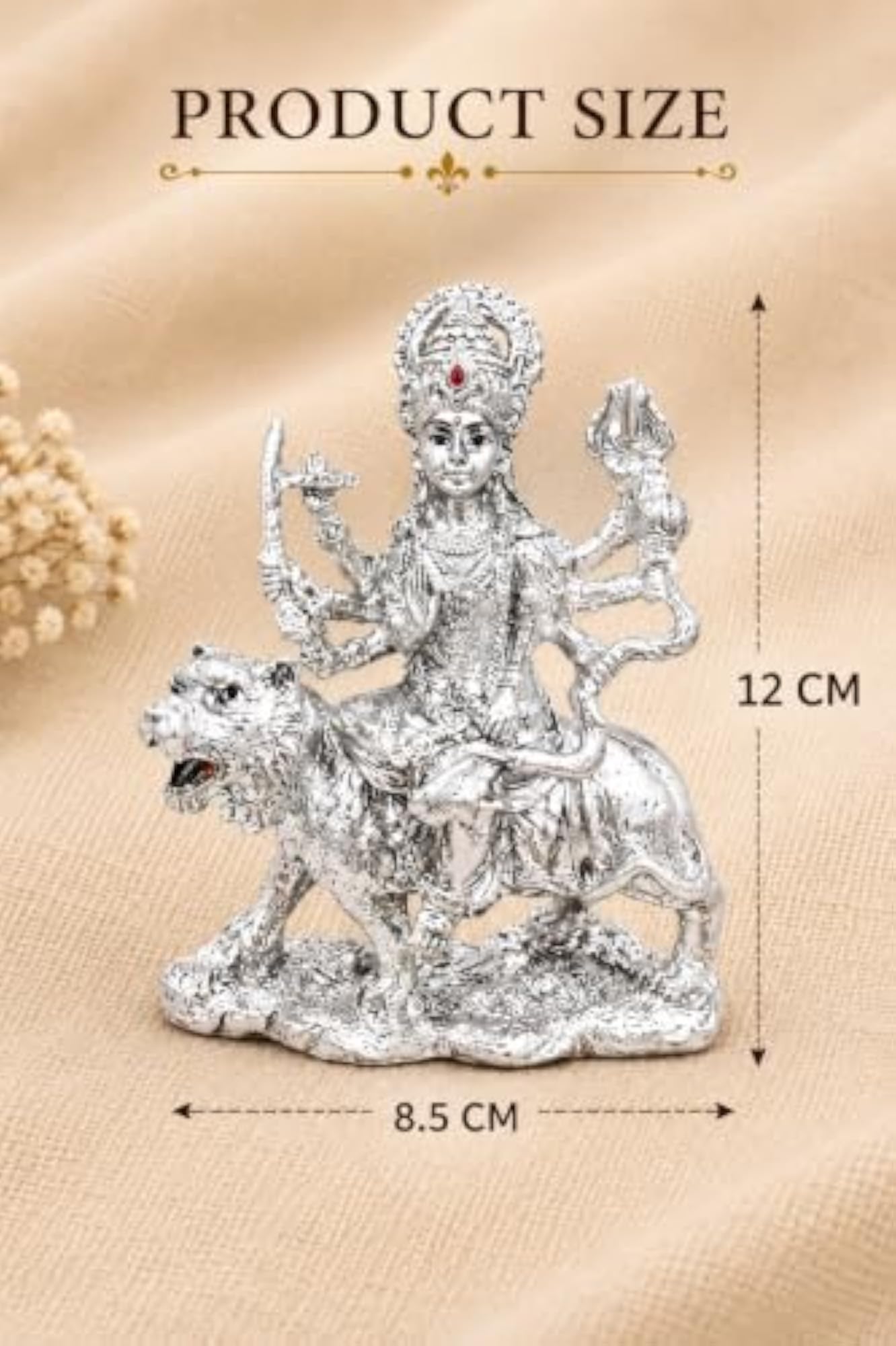 999 Pure Silver Plated Maa Durga Idol