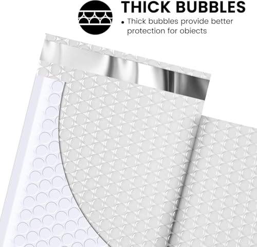 Image of Fuxury Bubble Mailers 4x8 inch White Padded Envelopes 19200 Pack Bulk