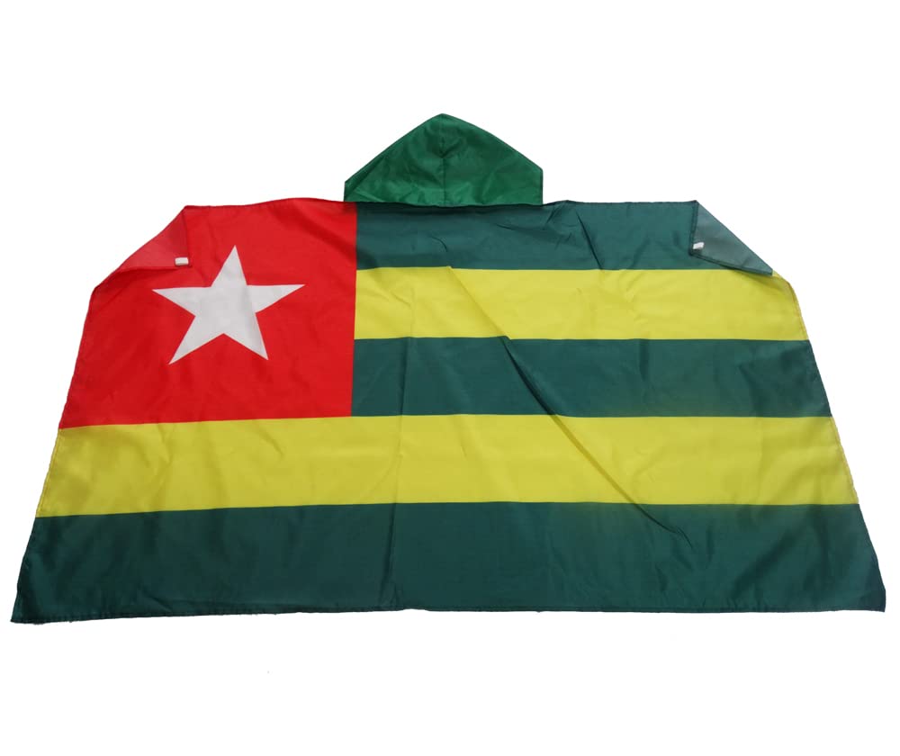 AZ FLAG - Togo Body Flag - 3x5 Ft - Togolese Cap Flag - 100% Polyester with Inegrated Sleeves and Hood - Vivid Colors - 3' x 5' Feet - 150x90 Cm