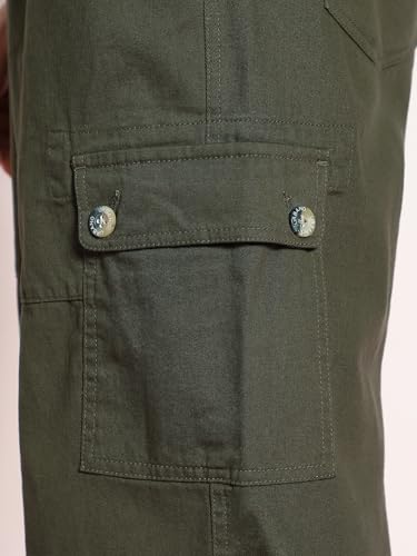 Image of Urbano Fashion Men's Loose Baggy Fit Cargo Jogger Chino Pant with 6 Pockets Stretchable