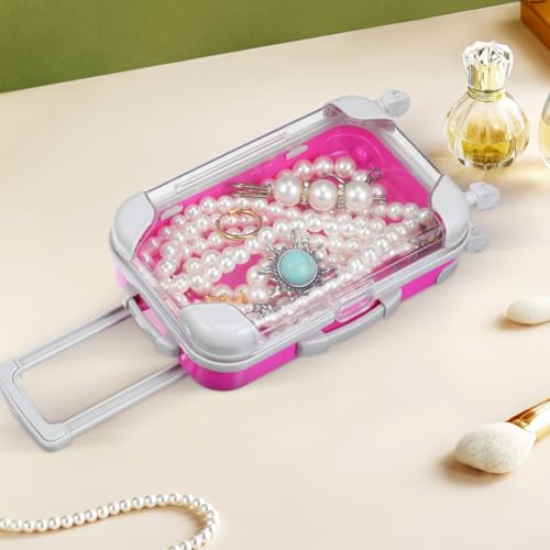 Boîte à bijoux pour filles : lot de mini valises à cils de voyage - 7