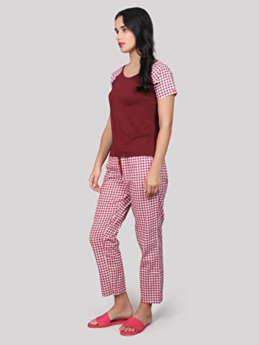 Image of Evolove Women Night Suit Set /Top Pyjama Set