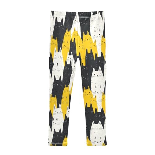 Colorful Cute Cat 6 Girls Leggings Athletic Pants Tights Stretch Bottom2