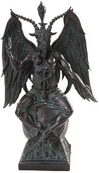 Pacific Giftware Large Baphomet On Pedestal in Faux Stone Finish Statue