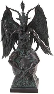 Pacific Giftware Large Baphomet On Pedestal in Faux Stone Finish Statue