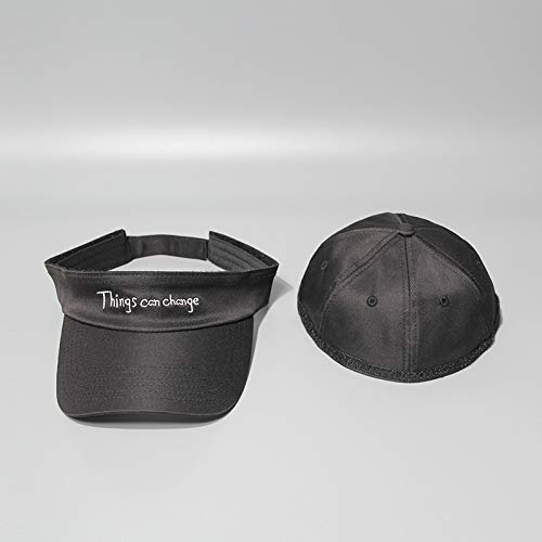 Preisvergleich Produktbild sdssup Abnehmbares weibliches Sommer-Visier der Baseballmütze weibliches Schwarz der leeren Abdeckkappe mit doppeltem Verwendungszweck zufälligen Wilden Kappe im Freien justierbar