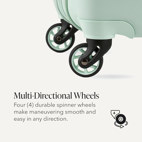 Image of SwissGear 7366, Clearly Aqua, Checked-Medium 23-Inch, Signature Hardside Expandable Luggage With Spinner Wheels