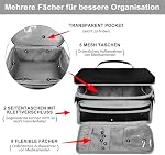 Portable First Aid Bag, Car First Aid Kit, First Aid Kit Travel Aviation, Multifunctional Medicine Storage Bag for Home-Visit Doctor Nurse First Aid, Sturdy and Durable (Black)