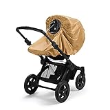  Elodie Details Protector de Lluvia para Silla de Paseo/Cochecito Cubierta Universal con Ventana Transparente - Gold, Oro