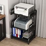 tour chaine hifi Rangement spacieux à 3 ou 4 niveaux : Chaque niveau supporte jusqu'à 45 kg, idéal pour les imprimantes, scanners ou équipements de bureau volumineux. Ses étagères spacieuses vous permettent de ranger papier, toner et fournitures de manière ordonnée et à portée de main pour travailler ou étudier efficacement.