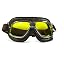 Yellow Lens Brown Padding Silver Frame