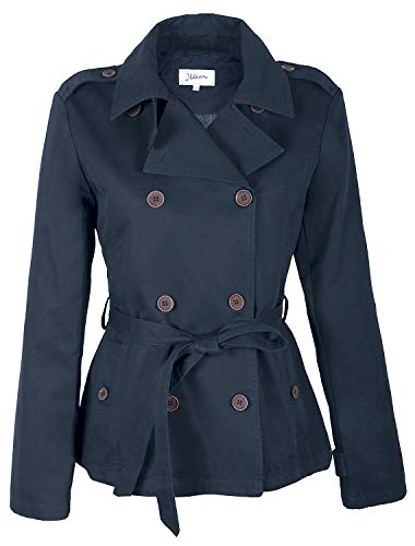 Grimada Damen Trenchcoat Ylanni kurz (42, blau) Cover