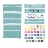Cacala 100% Cotton Pestemal Turkish Bath Towel, 37 x 70