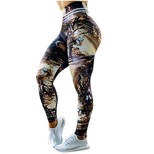 Workout Pants for Women,Thick High Waist Yoga Pants, Tummy Control Workout Running Yoga Leggings for Women J-Black