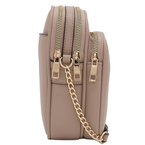 Image of FashionPuzzle Multi Pocket PU Leather Casual Medium Crossbody Bag with Adjustable Strap