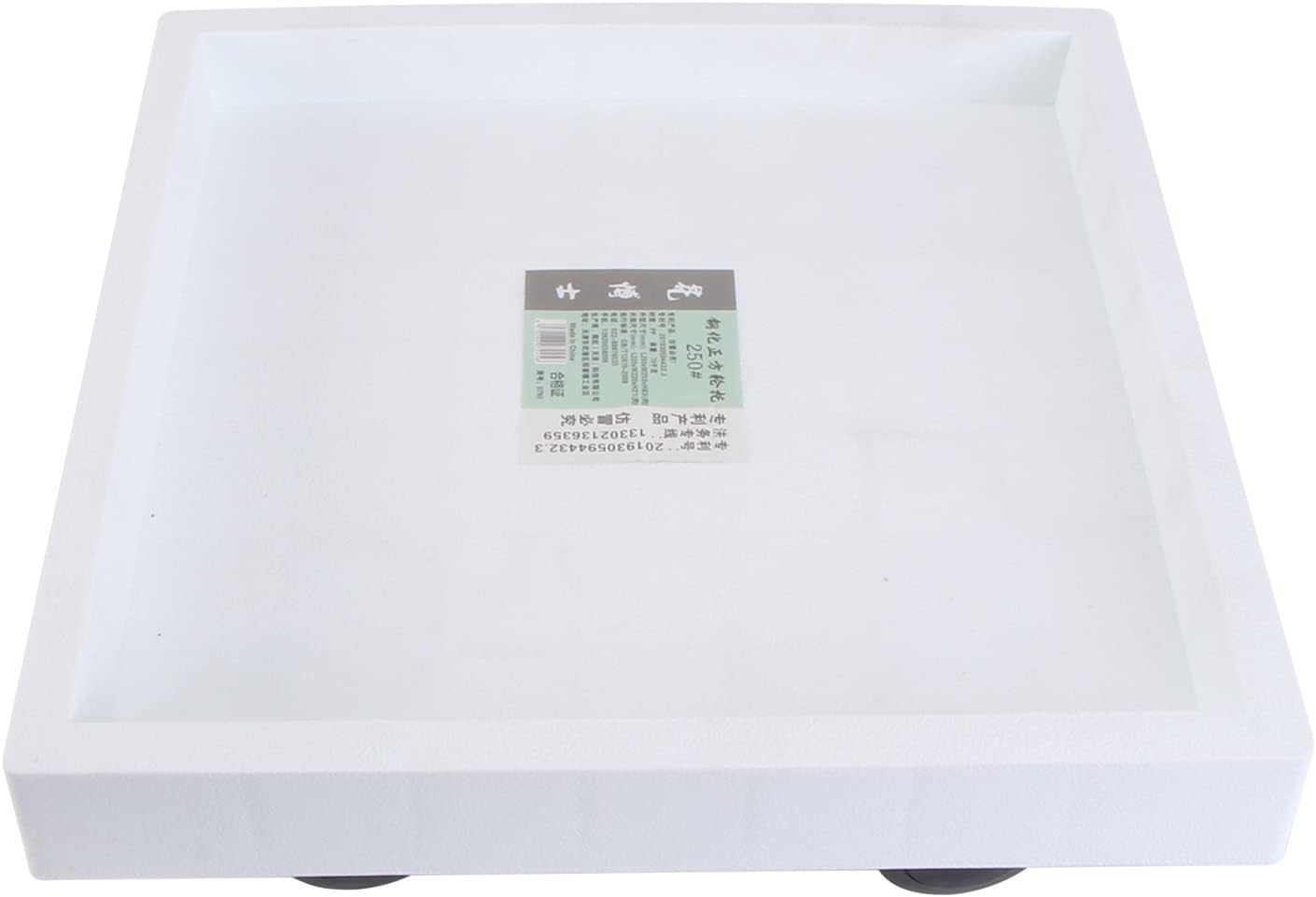 DOITOOL Outdoor Square Plant Stand Large Flower Containers Moveable Flower Pot Holder Tray