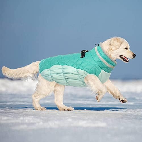 Image of Lelepet Dog Coat Warm Dog Winter Coat Waterproof Dogs Jacket with Harness | Reflective Pet Fleece Vest Zip-Up Cold Weather Coats for Extra Large Dogs Turtleneck & Windproof Padded Coats Great Dane 3XL