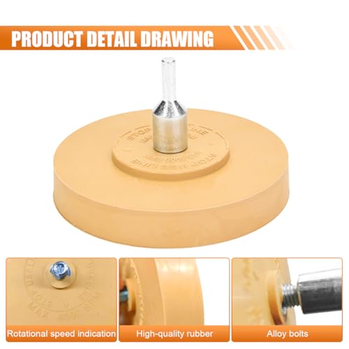 Image of BDZMC Car Decal Remover, Rubber Eraser Wheel, Graphic Remover Tool, Rubber Wheel Remover for Removing Adhesives, Vinyl Decals, Stripes, Tapes, and Stickers from Cars and Trucks (2PCS)