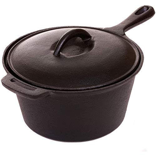 Cajun Classic 2-Quart Seasoned Cast Iron Sauce Pot (10491AS)