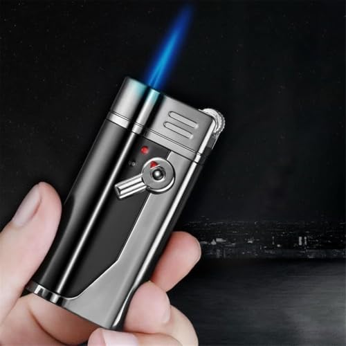 Encendedor a llama de soplete ajustable resistente al viento miniatura 2