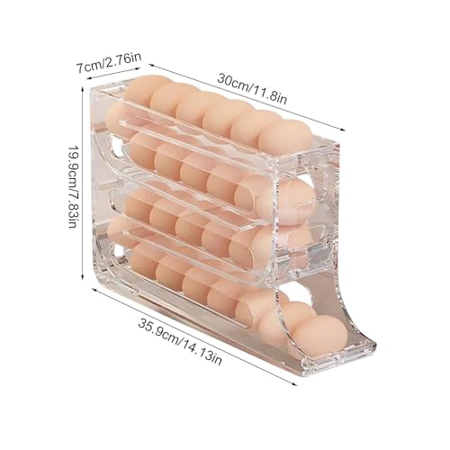 Organizador de huevos para nevera compacto de gran capacidad 6