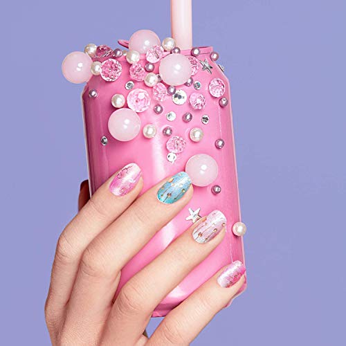 16 Sheets Full Wrap Gradient Nail Polish Stickers Self-Adhesive Nail Decal Strips Full Cover Nail Design Stickers with 2 Pieces Nail Files for DIY Women Girls Nail Decoration (Natural Style)