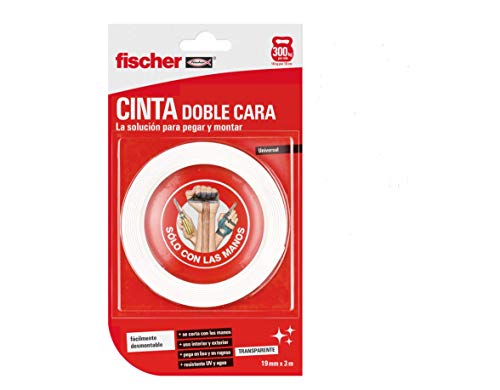 fischer Sclm Double Sided Tape / (3 m Blister), 548831, White, 3 meters