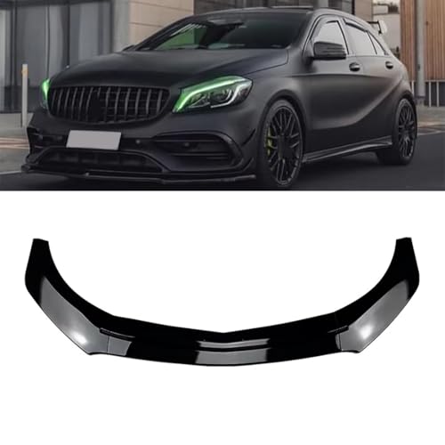 Spulhc Parachoques Delantero de Coche para Mercedes Benz A Class W176 A200 A260 A45 AMG 2013-2018, Kit Divisor de alerón de carrocería ABS